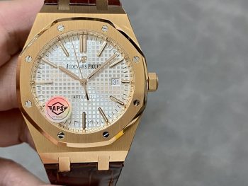 Audemars Piguet Royal Oak 1:1 White Dial Superclone Yellow Gold