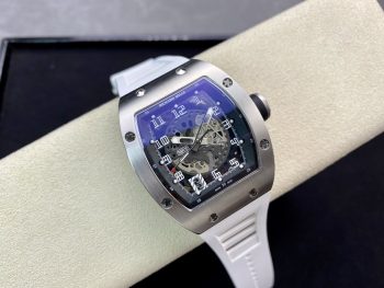 Richard Mille RM010 White Strap Skeleton Dial — Automatic Watch 1:1 Superclone detail 2