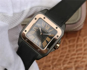 Cartier Santos 100 Pink Gold 1:1 Superclone detail 2