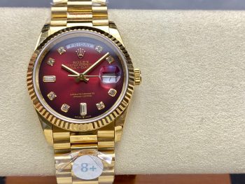 Rolex Rare Stella Oxblood Dial** 18k Yellow Gold
