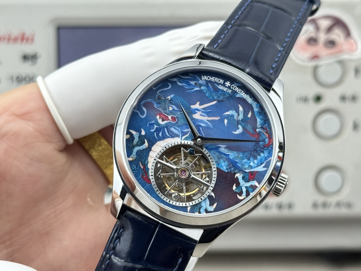12226-ce7771e7d32620553792394e09f3fdb036db8332c30561ccc449480bee323efe Vacheron Constantin Overseas 42 mm Tourbillon Manual-wind ANT Factory Configuration A9C2B8 1:1 Superclone
