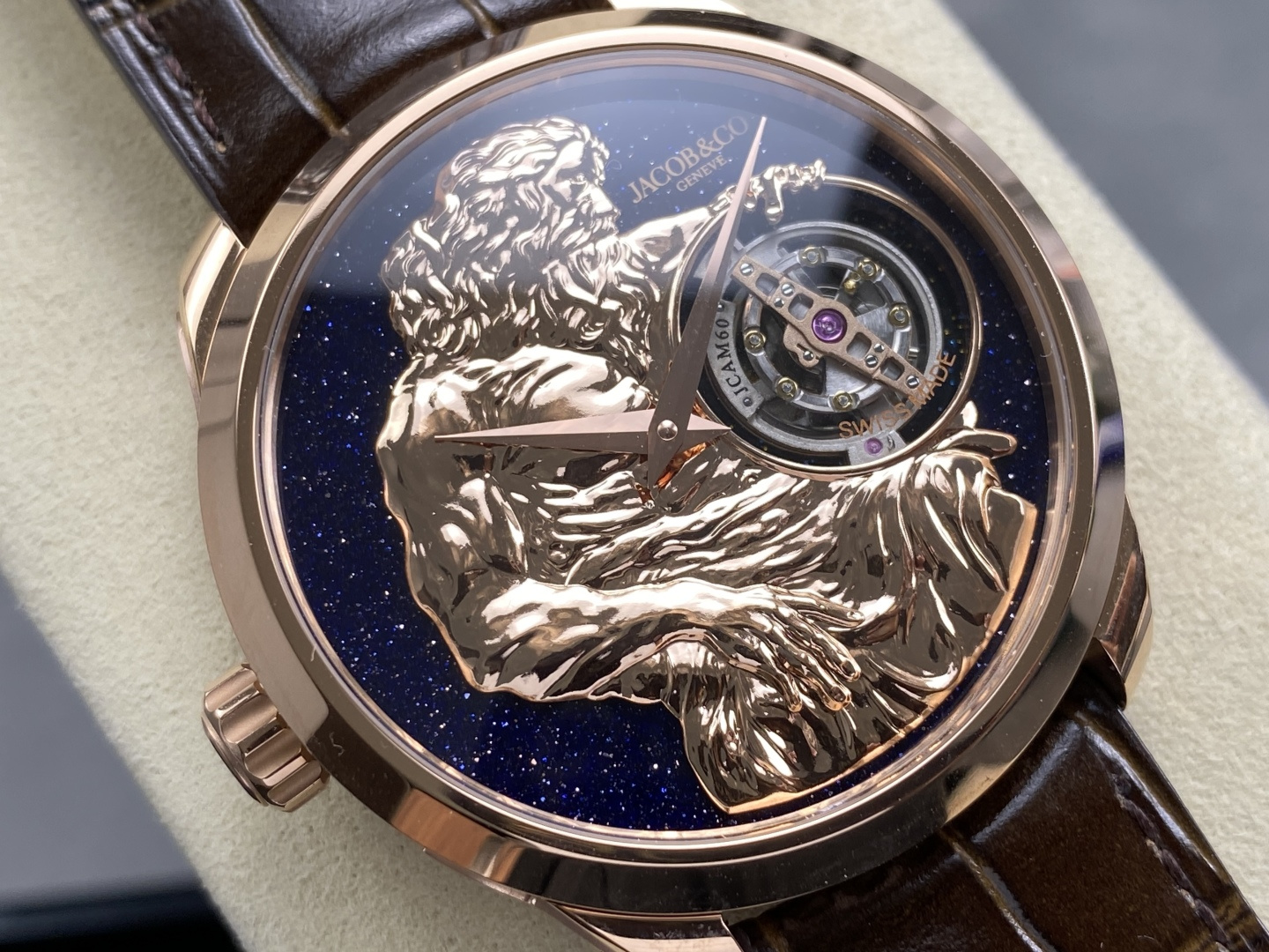 1972-3bd0c5a07703fa8e07d8fc6bf23bbf9a44fd87038049882ae90c1fe2d442b7ea Jacob & Co. Astronomia Leather strap Tourbillon Configuration F25F11 1:1 Superclone