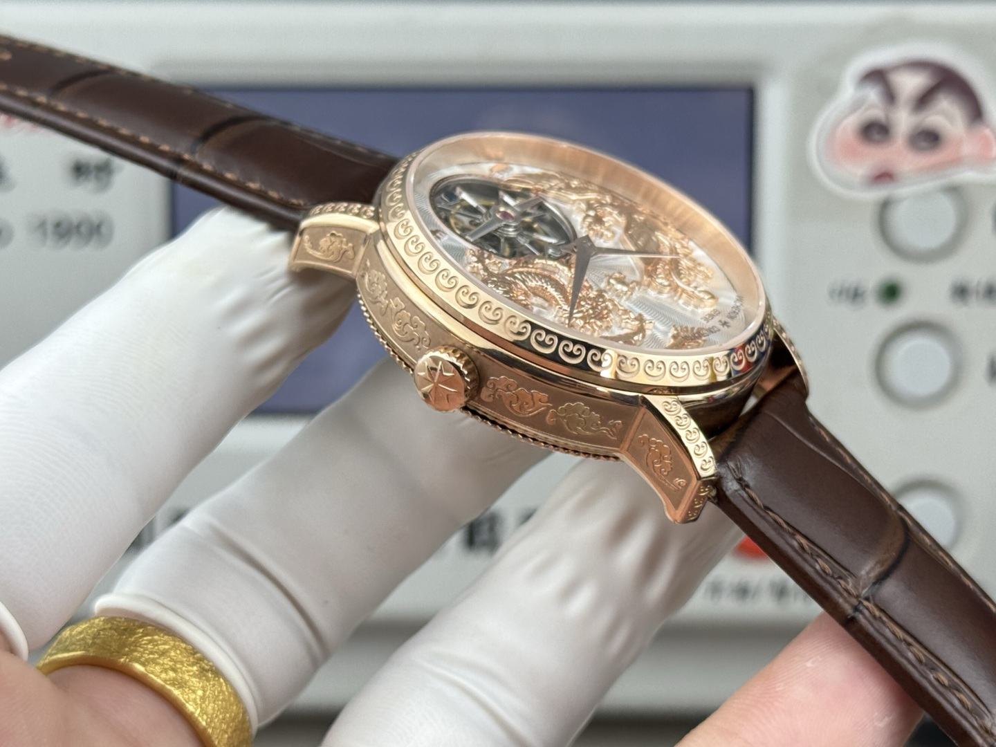 15780-a47a6c8a7a8257b54662dbcfddc875781b3bb9455717a7a3735033272049f41a Vacheron Constantin Traditionnelle Rose-gold tone Black dial 41 mm Tourbillon Manual-wind ANT Factory Configuration 3E5548 1:1 Superclone