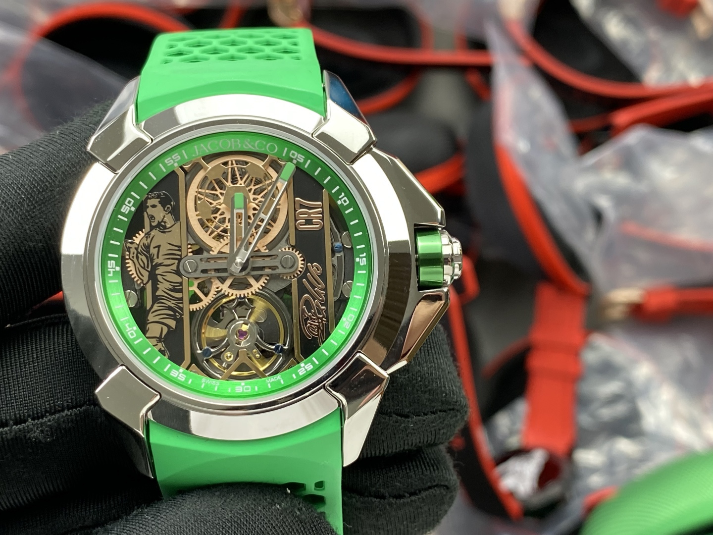 2394-2d880aa996cb248497d8b5062a4c29c25a1e7f1184b4e5f09682bc5f2cd20ba5 Jacob & Co. Epic X Stainless steel Rubber strap 44 mm Configuration 3A4D75 1:1 Superclone