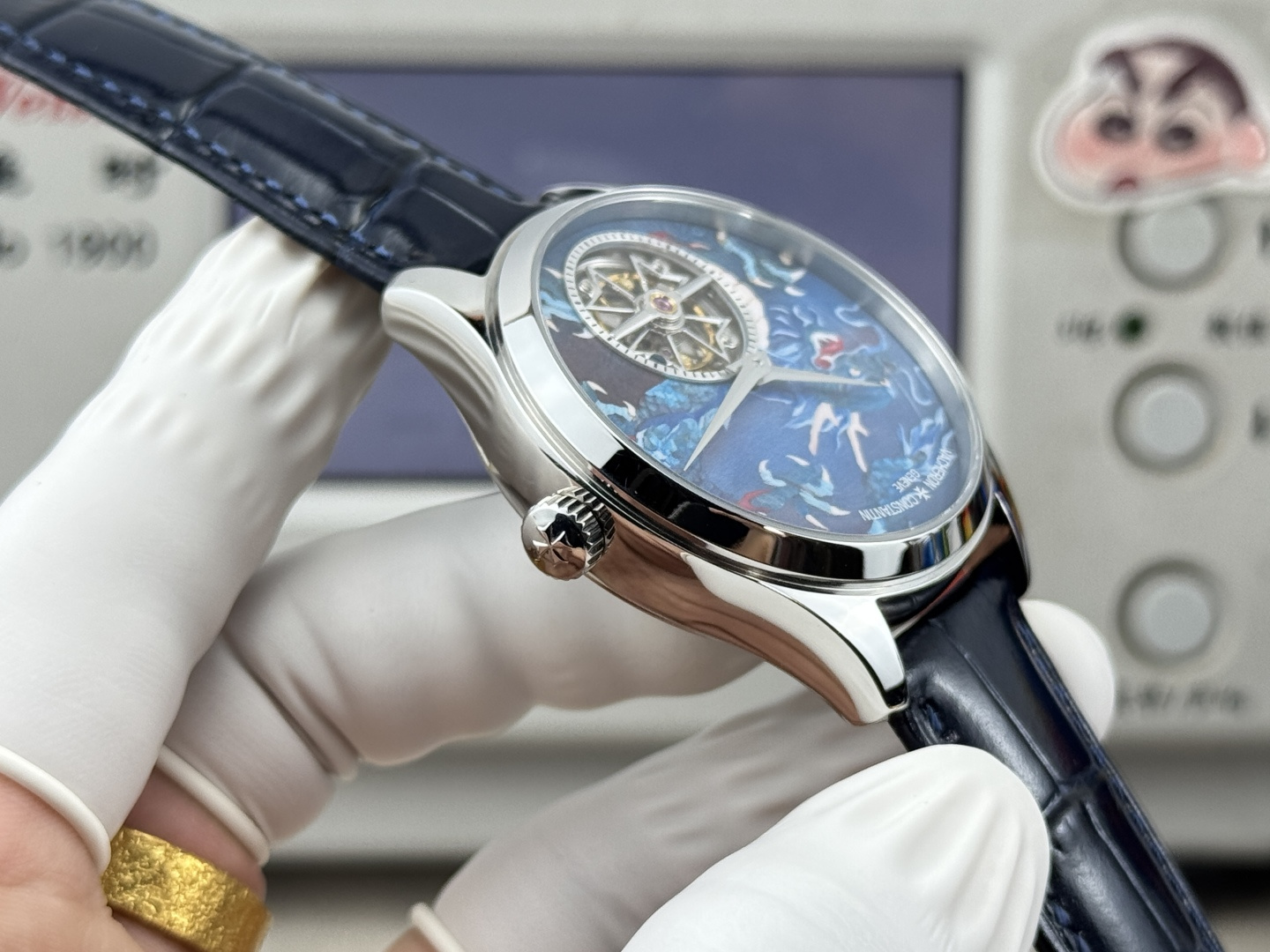 12225-a984031f0cba36f026c3e792b10c721828de969061b8db5d32aa0068d3ae0b4c Vacheron Constantin Overseas 42 mm Tourbillon Manual-wind ANT Factory Configuration A9C2B8 1:1 Superclone