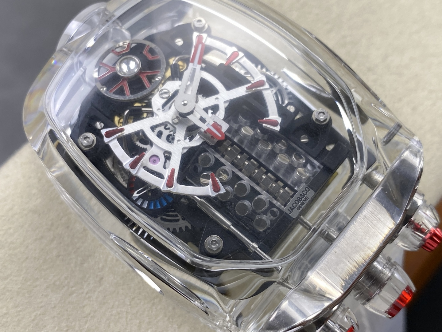 5000-5035bd37e153dafd9c65c56b2bc7cc83dcff18cb945f5792a73385b9e5a8381a Jacob & Co. Bugatti Chiron Platinum Configuration 69DCCE 1:1 Superclone