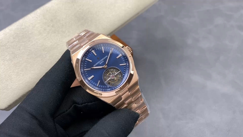 Vacheron Constantin Overseas Stainless steel Blue 42.5X13.5 mm Tourbillon Configuration 32F4AB 1:1 Superclone