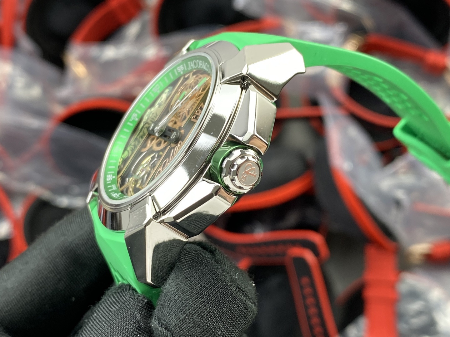 2390-b21722f67729f1f6270bb2c818905db9997f572ee031a06bf3c75fa978f56295 Jacob & Co. Epic X Stainless steel Rubber strap 44 mm Configuration 3A4D75 1:1 Superclone