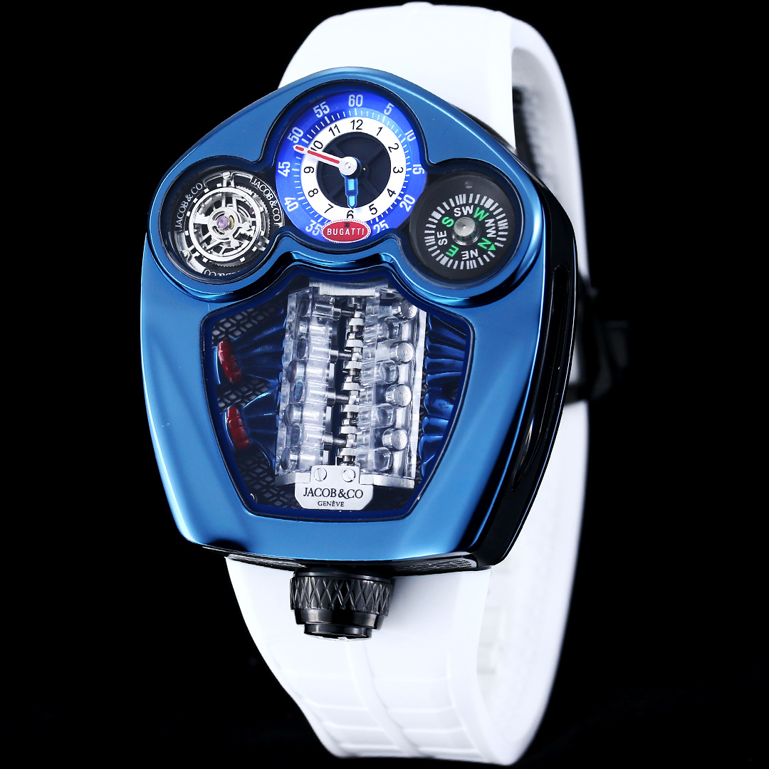 2877-4ff8e11df889bf843acb98d5ddf39c59153ad26c8e5d3875b9b6c954247c3806 Jacob & Co. Bugatti Chiron Platinum Tourbillon Configuration D1CC95 1:1 Superclone