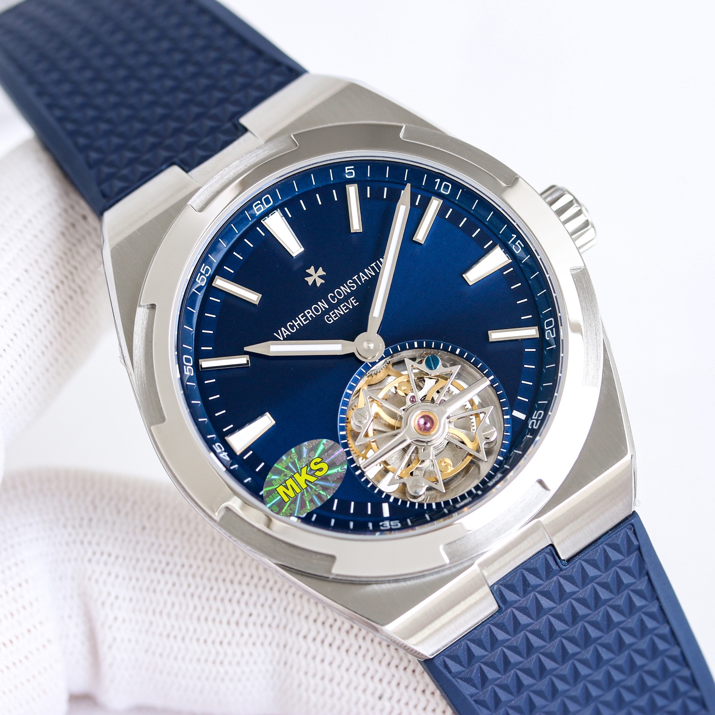 Vacheron Constantin Overseas Stainless steel Blue 42.5X13.5 mm Tourbillon MKS Factory Configuration BF8F7A 1:1 Superclone