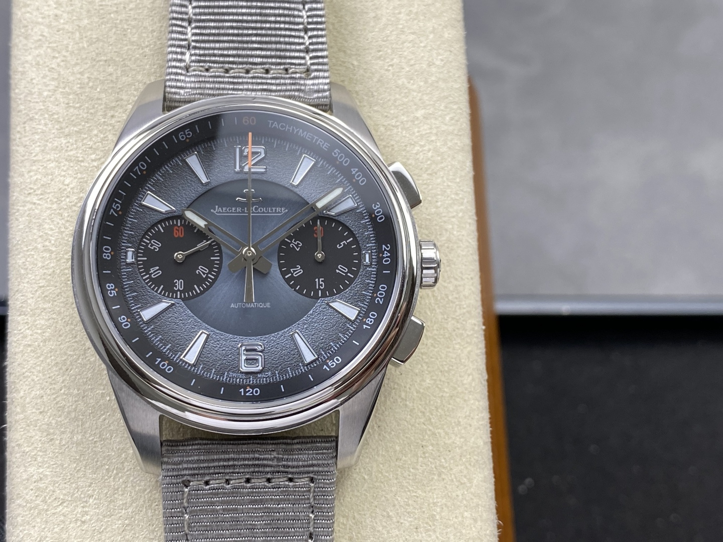 527-fe2dd5b7e2e06afdc4310a9b2dffb4b2f1e733ddded246064549bc952a4ac56c Jaeger-LeCoultre Polaris Stainless steel 42 mm Chronograph KR Factory Configuration E75200 1:1 Superclone