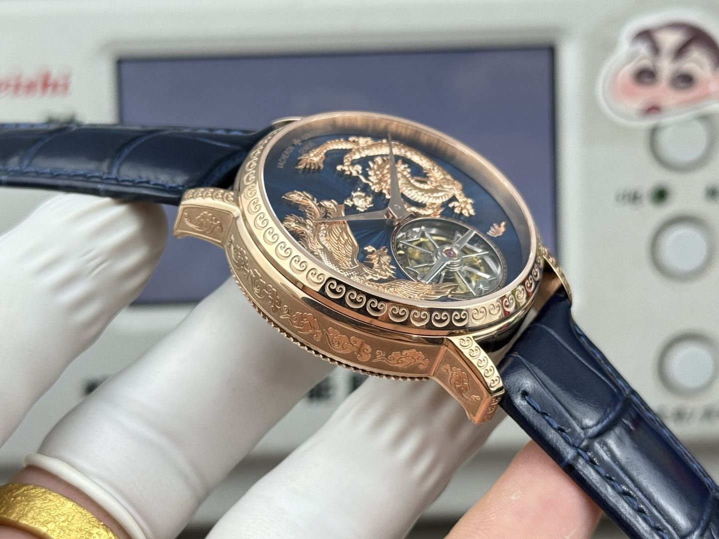 10127-4ed7729fffc69d294707ade5fee03b870b8956ddab8c51601a8a82386837653c Vacheron Constantin Traditionnelle Rose-gold tone Black dial 41 mm Tourbillon Manual-wind ANT Factory Configuration F0C47A 1:1 Superclone