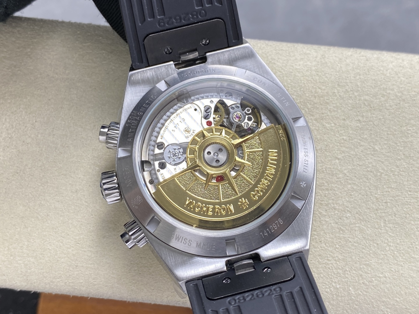 5458-ac1a5b58ec59adb1d0cb5a5ddd813ec224c9cb6bf0c8cdbdb57ec060ddfe5ad8 Vacheron Constantin Overseas 5500V Stainless steel Rubber strap TW Factory Configuration 06FDEA 1:1 Superclone