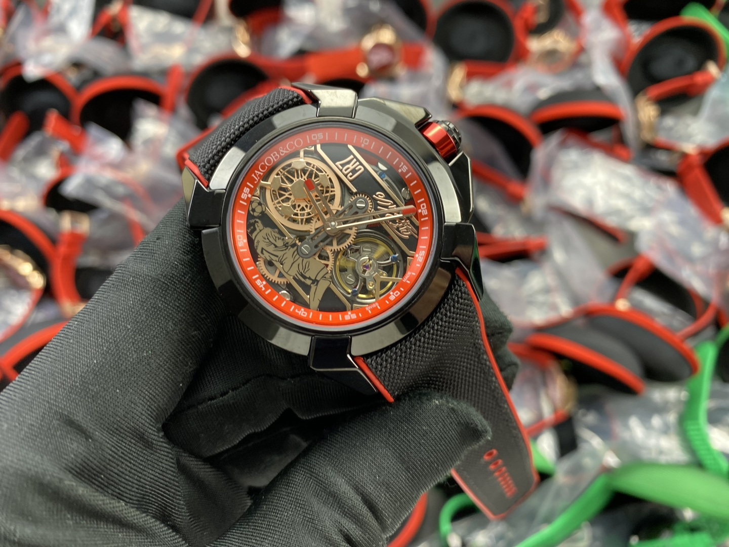 9912-d402aa2630215ecc93438ce6b044c8c55a128af53955b7ef1e07d7db1629b19c Jacob & Co. Epic X Stainless steel Rubber strap 44 mm Configuration FD303D 1:1 Superclone