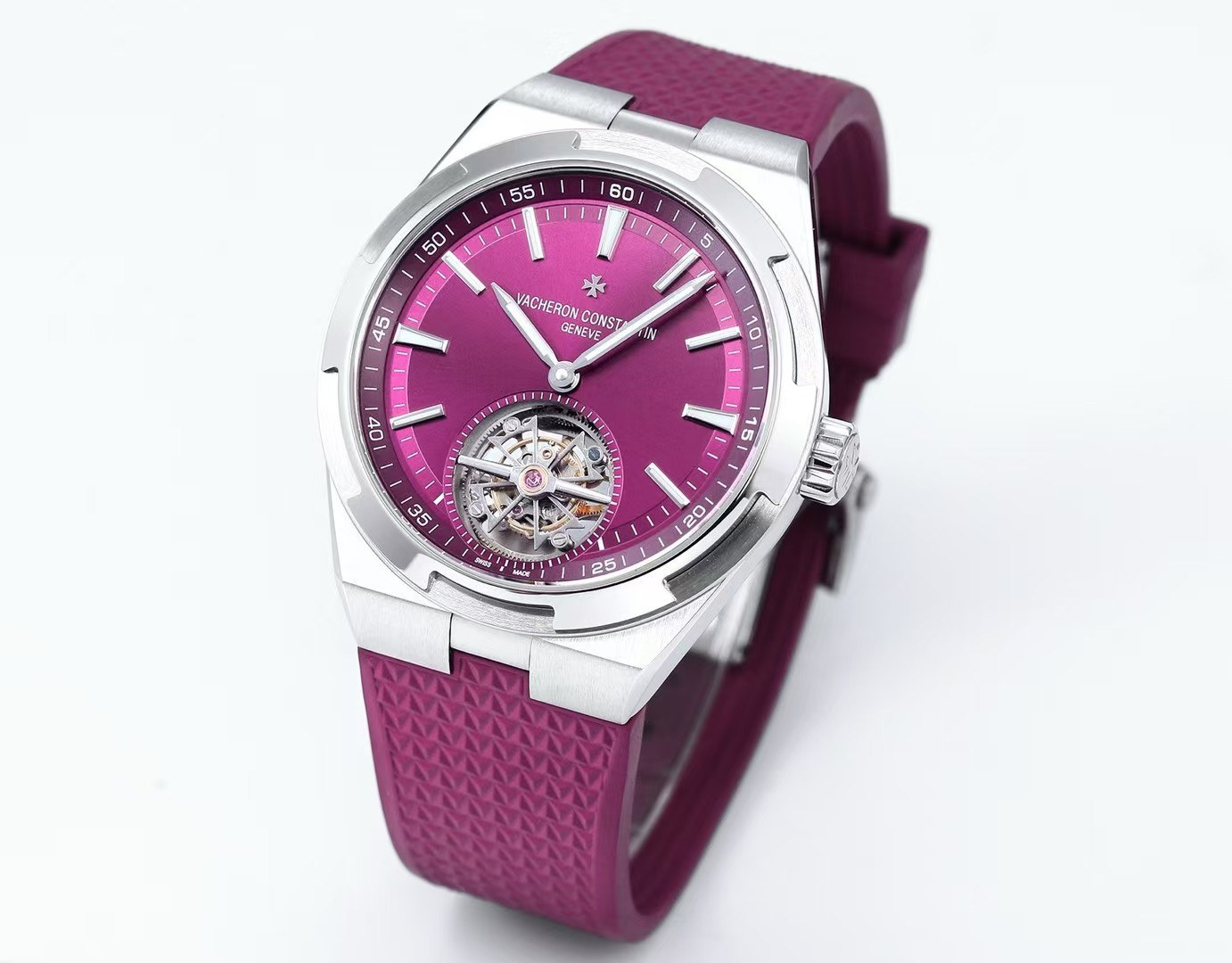 Vacheron Constantin Overseas Stainless steel Blue 42.5X13.5 mm Tourbillon Configuration D77ADA 1:1 Superclone