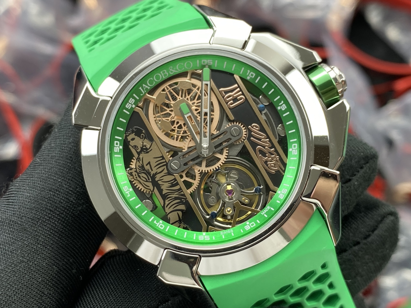 2392-320f78fcb992f4c59c70c0ac42cbf77f3b6db6cf10d176ca825aad1f0d99cc61 Jacob & Co. Epic X Stainless steel Rubber strap 44 mm Configuration 3A4D75 1:1 Superclone