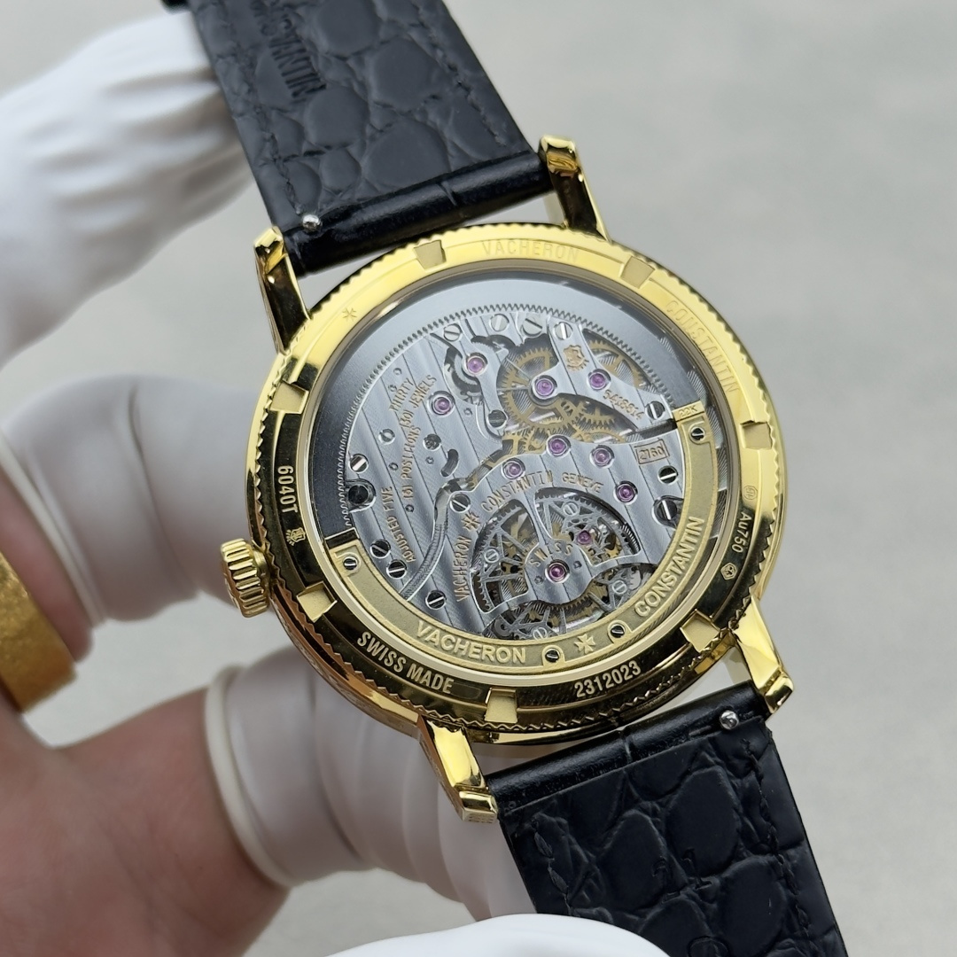 Vacheron Constantin Traditionnelle Rose-gold tone Black dial 41 mm Tourbillon Manual-wind ANT Factory Configuration 1A2EEE 1:1 Superclone
