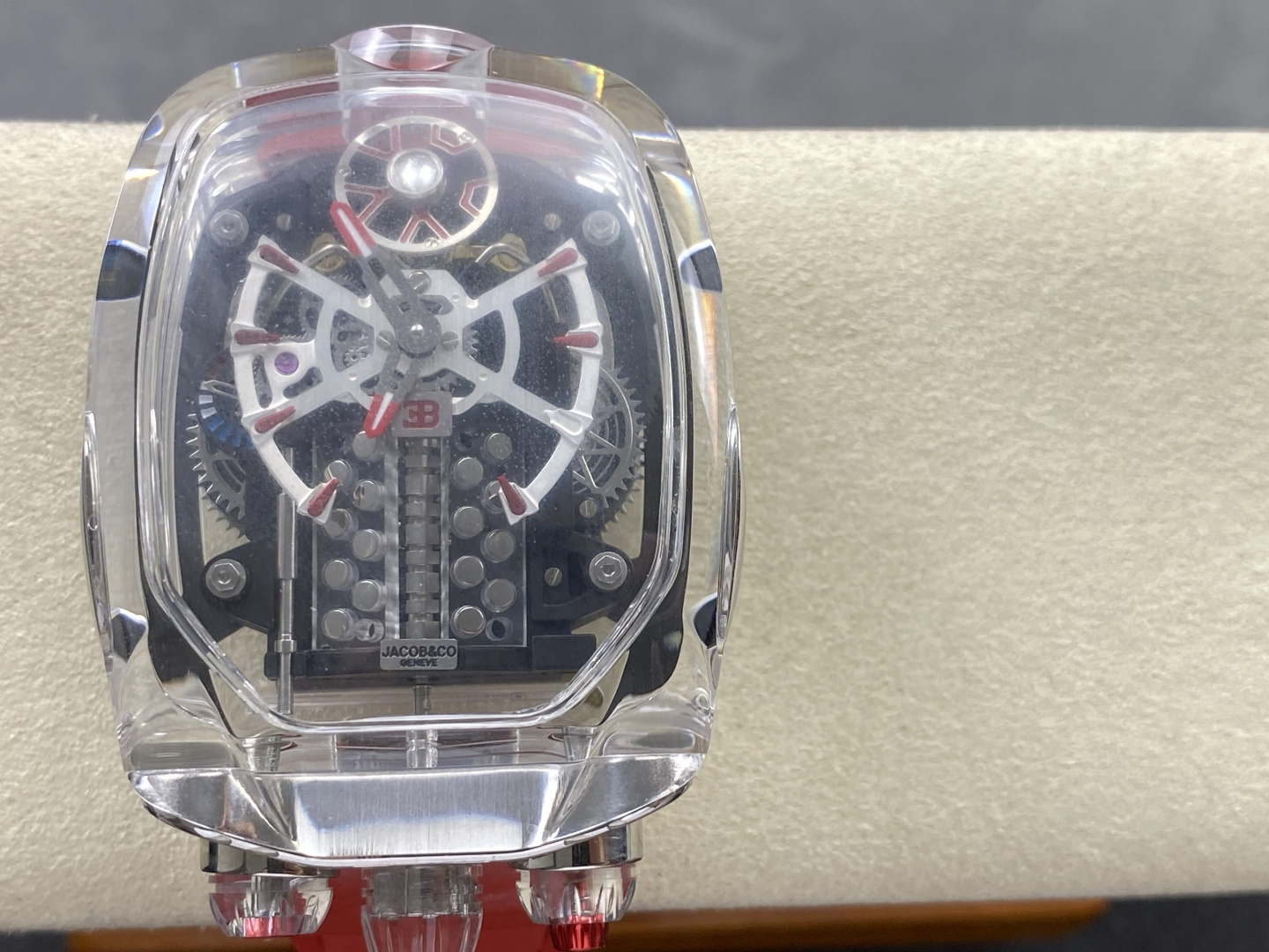 10403-1f3243ec5ad0dd2df28582ad0ed4172895f91cc5642b31f1b38ee5b673608301 Jacob & Co. Bugatti Chiron Platinum Configuration 0BF60B 1:1 Superclone