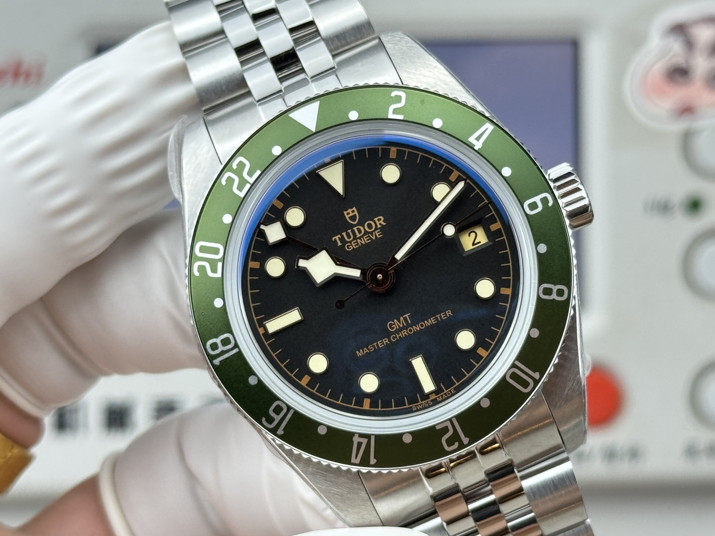 5919-ddd664ae83b2a6a1ef753074389d0968d36526f702ef4a47768c54b79cf8da19 Tudor Black Bay Blue Stainless steel White dial Stainless-steel bracelet 39 mm GMT / dual time Configuration 06F777 1:1 Superclone