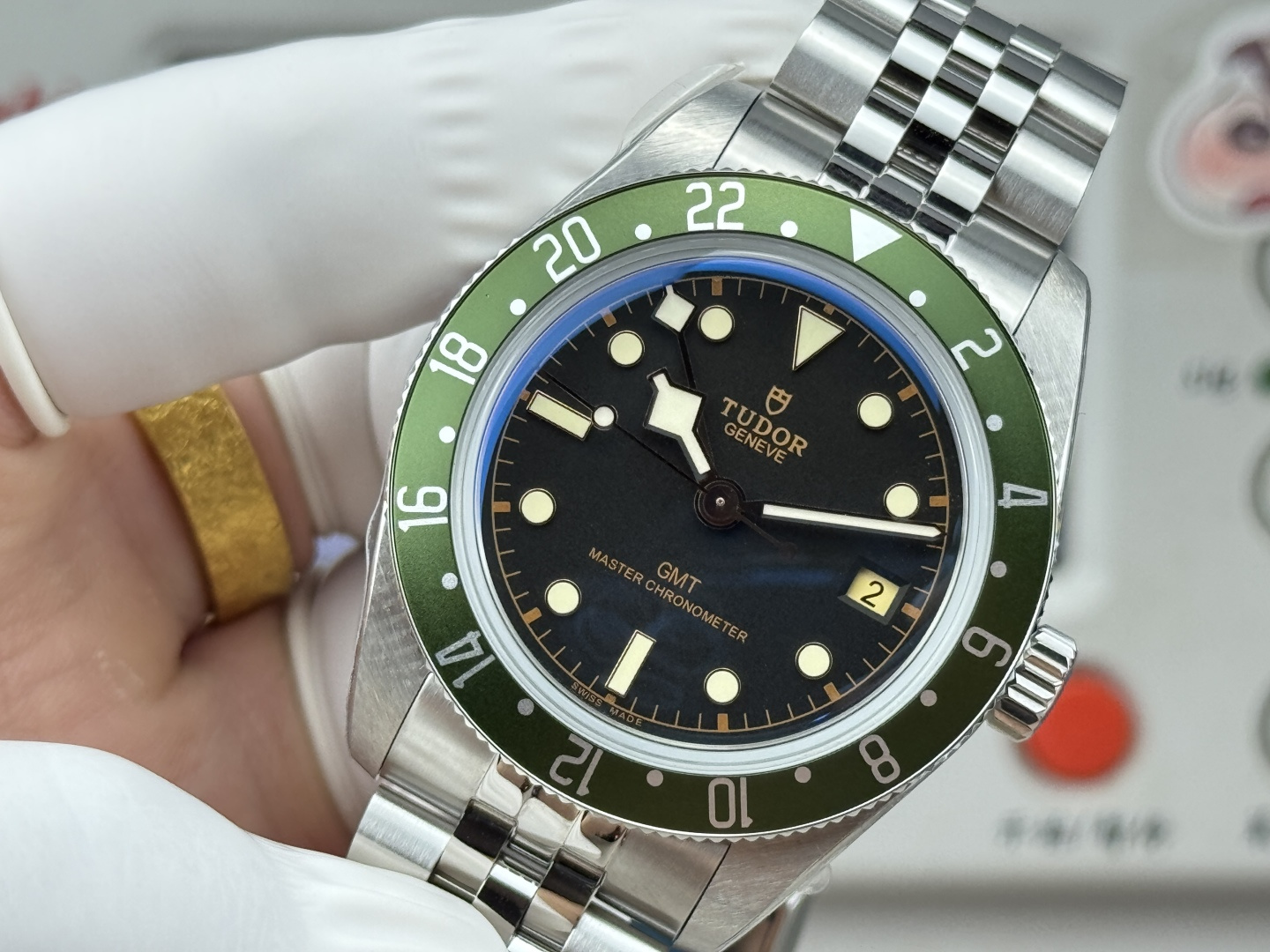 5917-75c4526337200a9b386090e6b4d05f4aa1b6b2a4e7dd8cd31dfcad7ed335e492 Tudor Black Bay Blue Stainless steel White dial Stainless-steel bracelet 39 mm GMT / dual time Configuration 06F777 1:1 Superclone