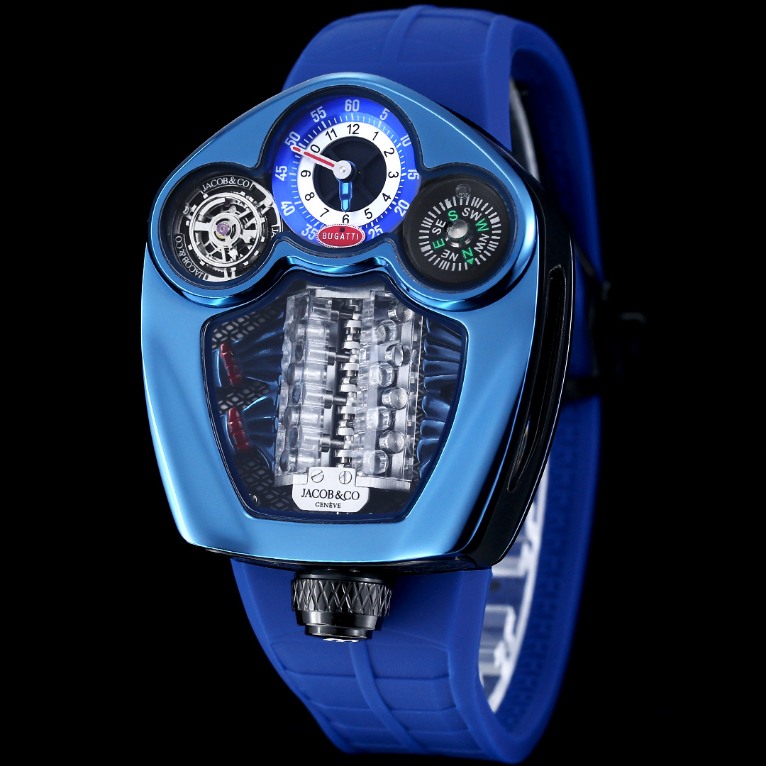 2875-d51869500ed5f5eb972c650dd087ee3018d507cc96f3b1d8330526f3496d3d3e Jacob & Co. Bugatti Chiron Platinum Tourbillon Configuration D1CC95 1:1 Superclone