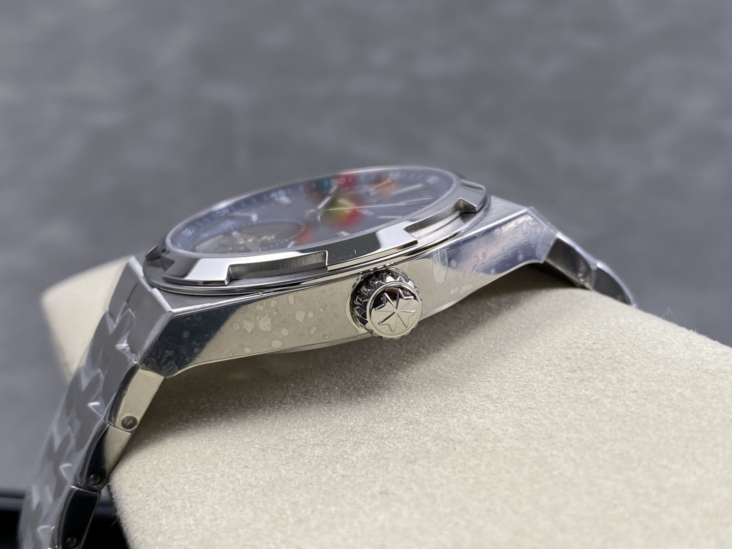 15449-86499b9343e5574e3fb01d3bf062e6a9ded4920939b92527b15cccbf8965b3be Vacheron Constantin Overseas Stainless steel Blue 42.5X13.5 mm Tourbillon Configuration B40662 1:1 Superclone