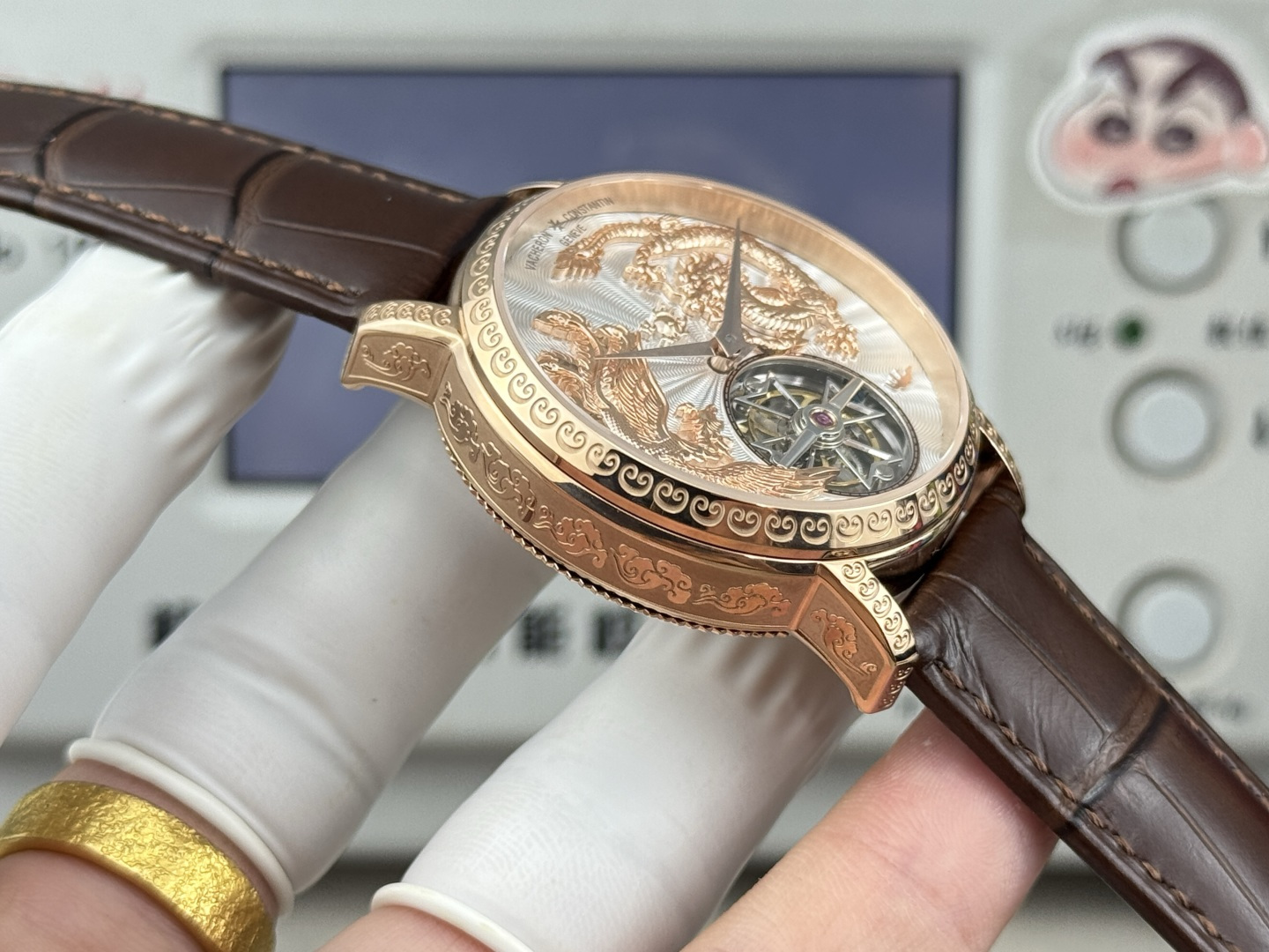 15775-a40337fefce3ff00b2b95a0e6d123c2471a12676eb311d1588f76822654ccfe2 Vacheron Constantin Traditionnelle Rose-gold tone Black dial 41 mm Tourbillon Manual-wind ANT Factory Configuration 3E5548 1:1 Superclone