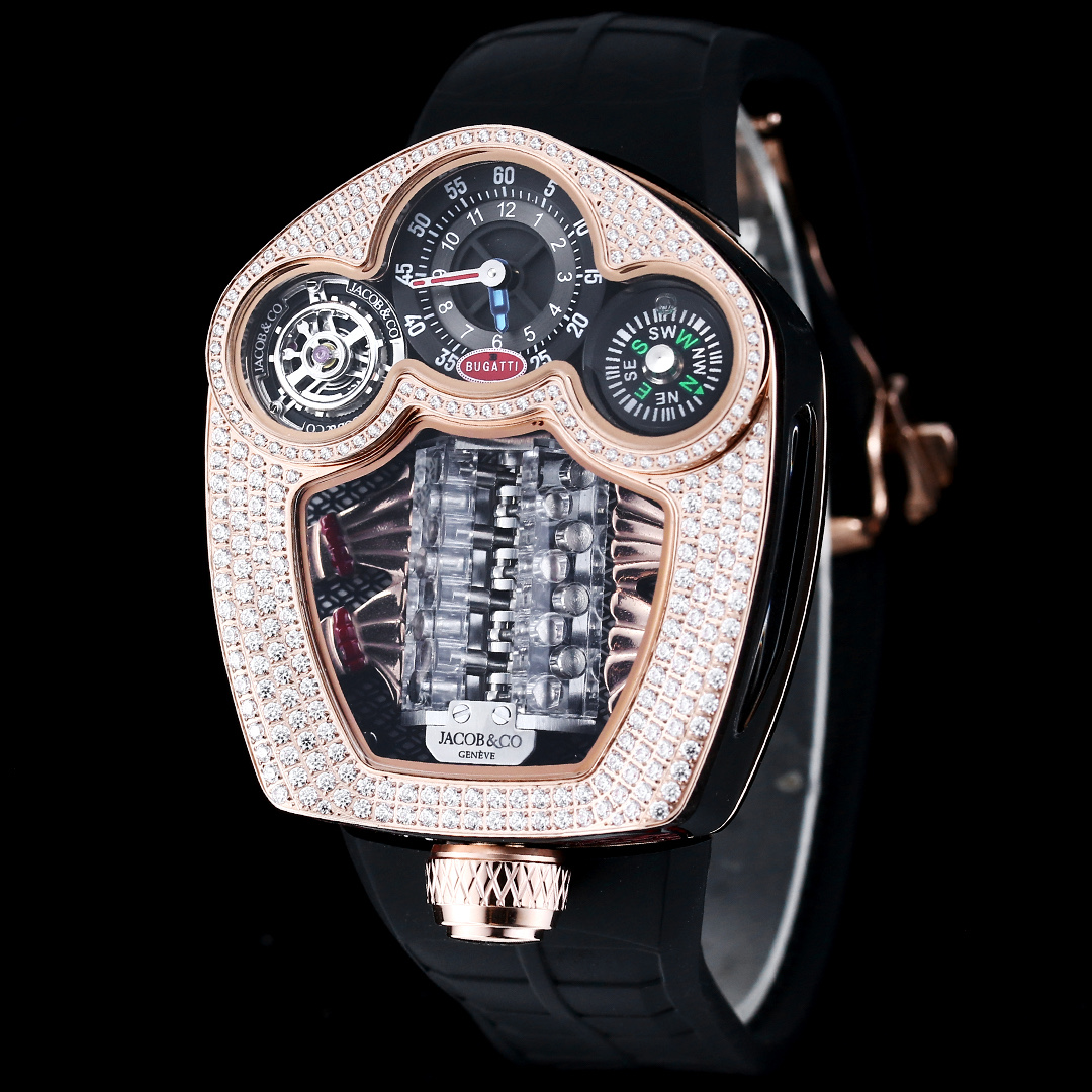 2652-461f8aba2bfa16c0111951906534726a96246dc7d72d3488d6de450ae64fc875 Jacob & Co. Bugatti Chiron Platinum Tourbillon Configuration 26CFEF 1:1 Superclone