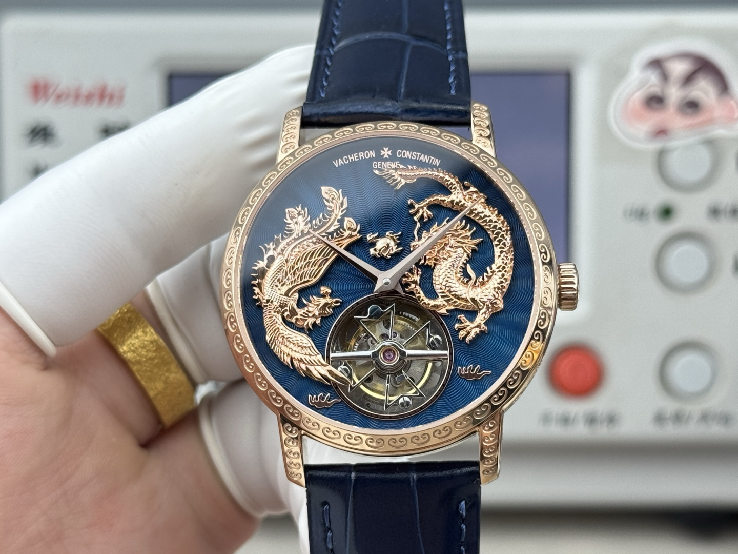 10121-e495e8bbfeca40a1bdcd9acc629287f44f9fb098a075eabcfde1561e28739634 Vacheron Constantin Traditionnelle Rose-gold tone Black dial 41 mm Tourbillon Manual-wind ANT Factory Configuration F0C47A 1:1 Superclone
