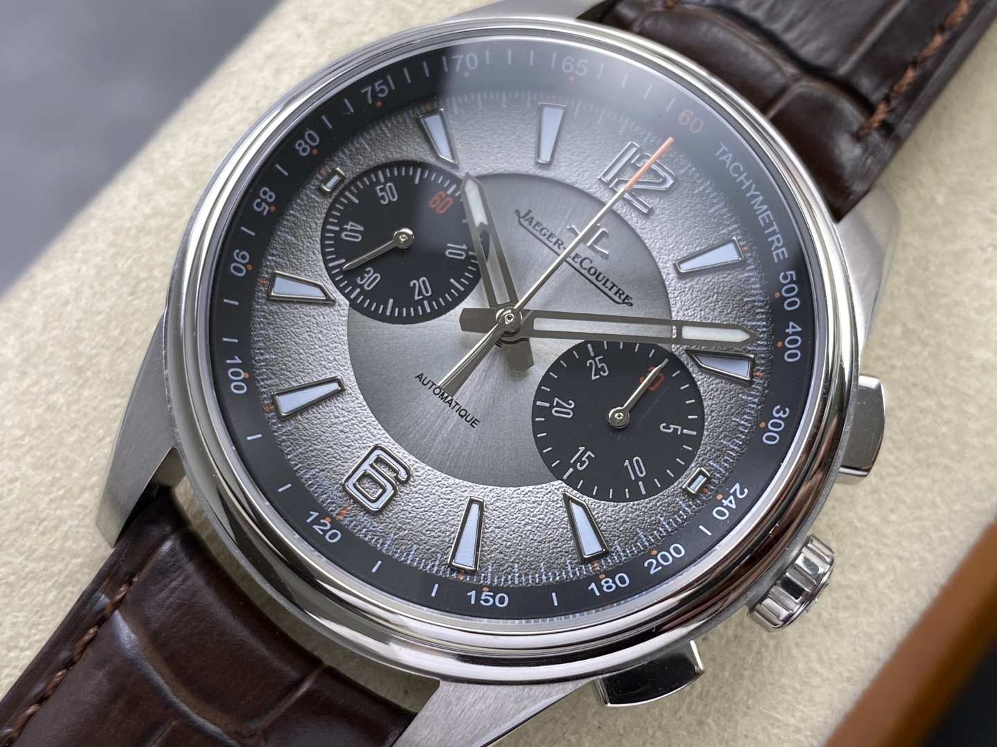 1463-9dd8775c9af727473977da2d62e0f7b3171dafb3c762ae382fdb4e6a520f6a1e Jaeger-LeCoultre Polaris Stainless steel 42 mm Chronograph KR Factory Configuration B28DA4 1:1 Superclone