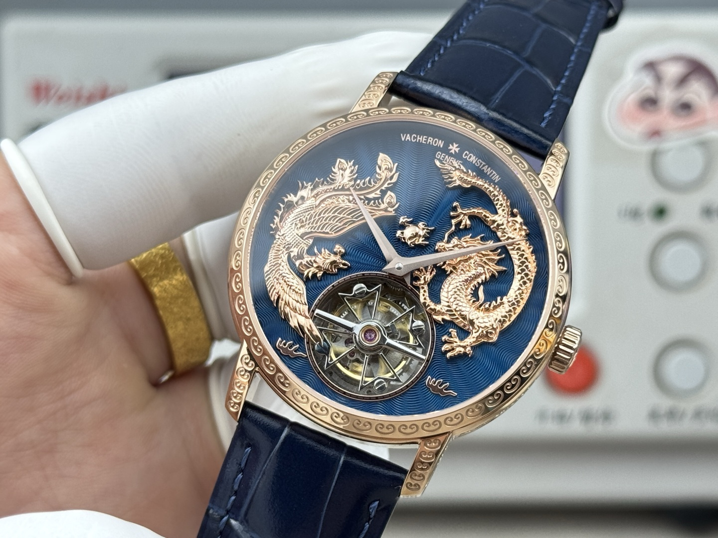 10122-f8215c53d9b87884e1083c723f98abb0ae6236ed4fc50d2d9ec3ce87bc756f65 Vacheron Constantin Traditionnelle Rose-gold tone Black dial 41 mm Tourbillon Manual-wind ANT Factory Configuration F0C47A 1:1 Superclone