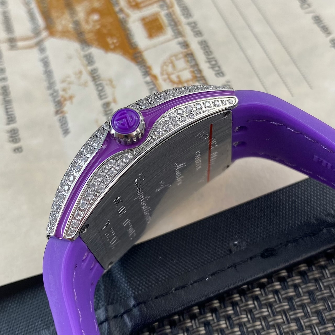 11857-56c4f3a115df7b9acac4cc367f8e3771ea07b32ab8de3c30e57a6097d248c381 Franck Muller Vanguard V32 Leather strap 42.3 mm Configuration 6ACE31 1:1 Superclone