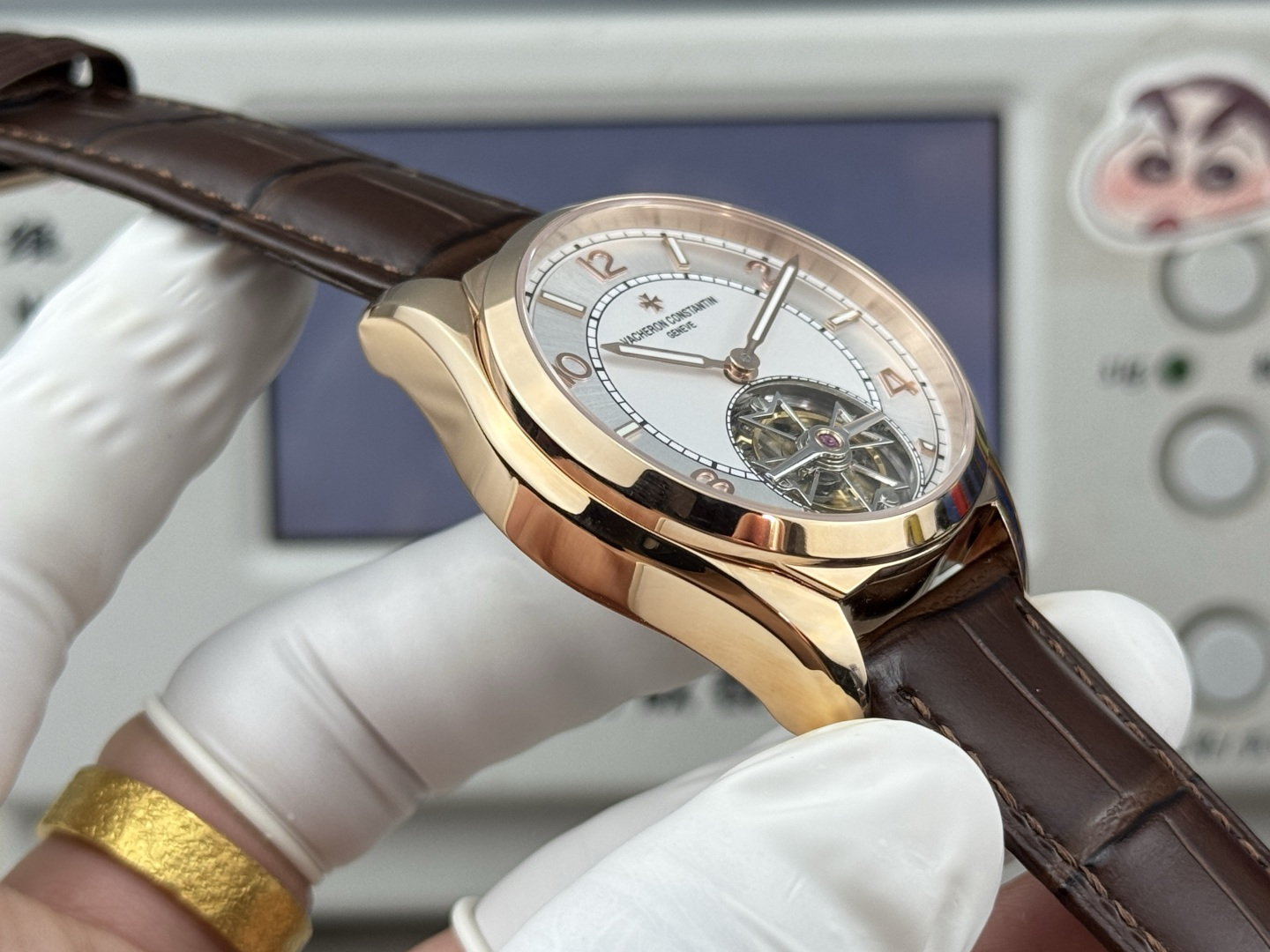 14454-c1c5287e12ae2eaefdf641635d5574b683601fd02b76acb8a1a625185dc53748 Vacheron Constantin Fiftysix tourbillon – 41 mm – Pink Gold Watch 6000E/000R-B488 (X60R2316) 1:1 Superclone