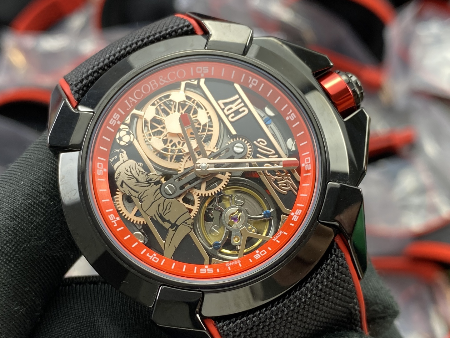Jacob & Co. Epic X Stainless steel Rubber strap 44 mm Configuration FD303D 1:1 Superclone