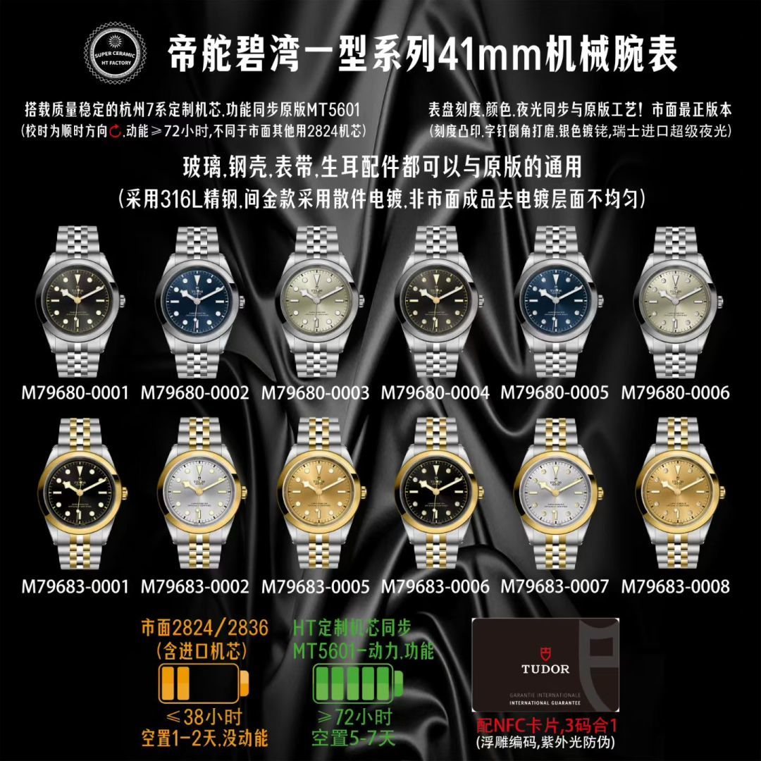 Tudor Black Bay Gold 41 mm HT Factory Configuration 08D8DD 1:1 Superclone