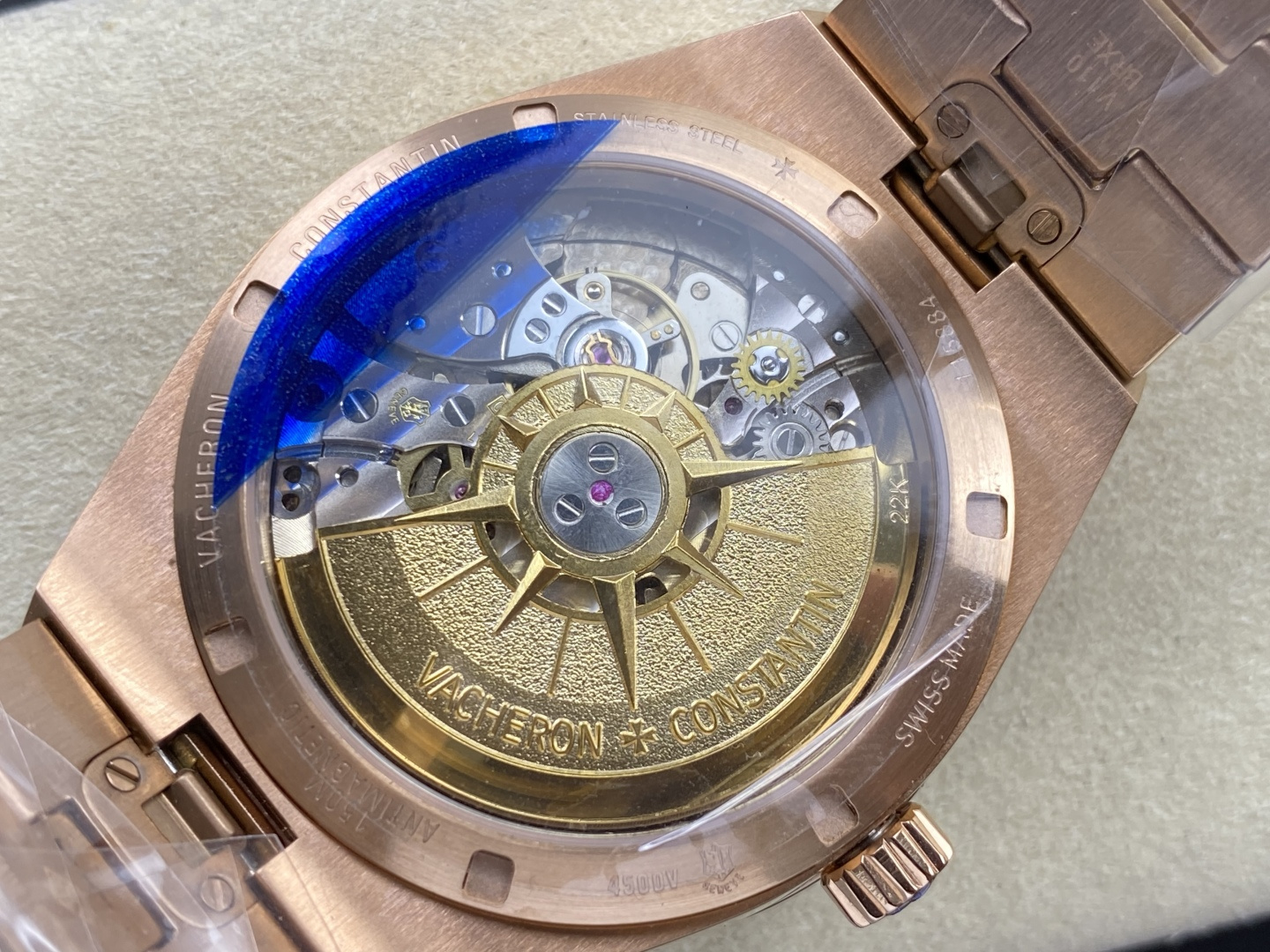 401-dba7522fd50ef2087408a137a7eaac805057b4664d8e9f38813398fb5752bcd0 Vacheron Constantin Overseas 4500V Stainless steel Rose Stainless-steel bracelet K1 Factory Configuration D689F3 1:1 Superclone