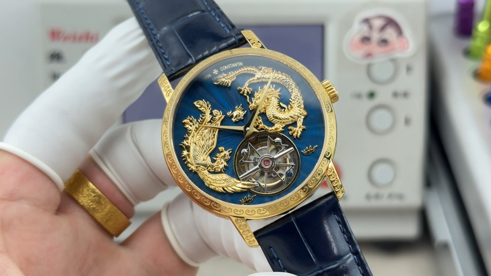 Vacheron Constantin Traditionnelle Rose-gold tone Black dial 41 mm Tourbillon Manual-wind ANT Factory Configuration 7FF17C 1:1 Superclone