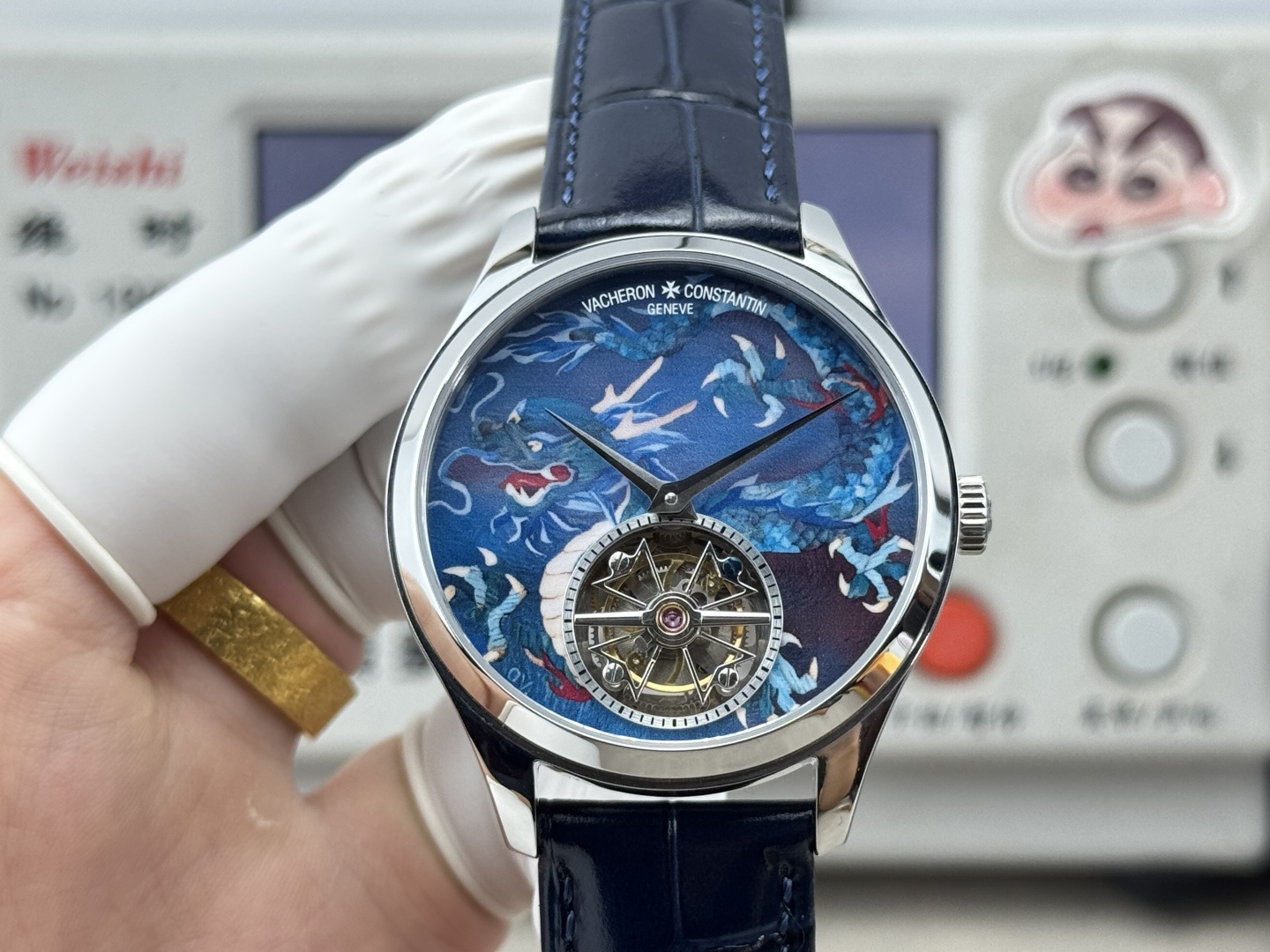 12227-3371ceed4db336ecfb5dd1f9499d98421f2694927780ac62f3038433d8188f3a Vacheron Constantin Overseas 42 mm Tourbillon Manual-wind ANT Factory Configuration A9C2B8 1:1 Superclone