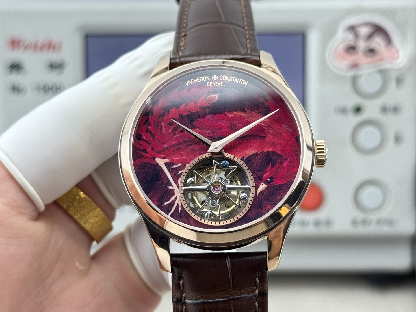 13221-36d2e1b0ff177305a9da6bd9260429e5e570d9cb5893f743baa1e1170777d021 Vacheron Constantin Overseas 42 mm Tourbillon Manual-wind ANT Factory Configuration 6EB041 1:1 Superclone