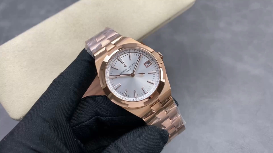 Vacheron Constantin Overseas 4500V Stainless steel Rose Stainless-steel bracelet K1 Factory Configuration B4980B 1:1 Superclone