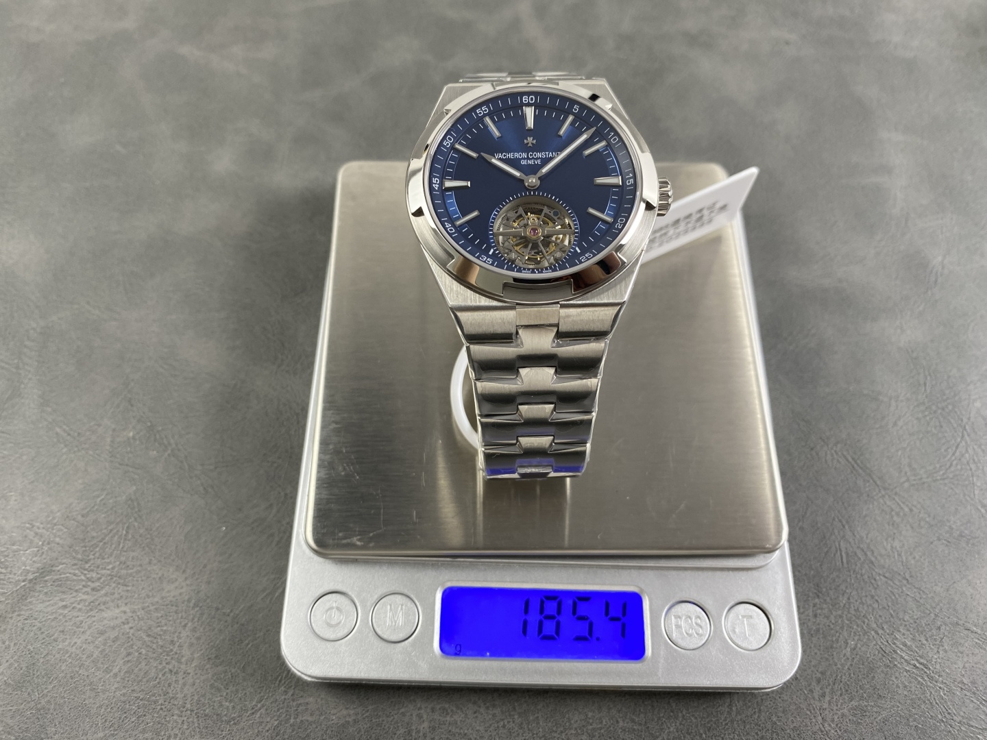 15452-2410bec1bd4e1f56b6ab70f1995ac4ac7c30bccdc2e6abd0973aafc3bbd95b15 Vacheron Constantin Overseas Stainless steel Blue 42.5X13.5 mm Tourbillon Configuration B40662 1:1 Superclone