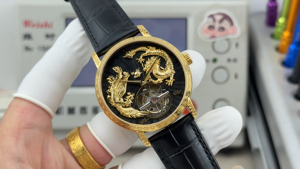 Vacheron Constantin Traditionnelle Rose-gold tone Black dial 41 mm Tourbillon Manual-wind ANT Factory Configuration 619283 1:1 Superclone