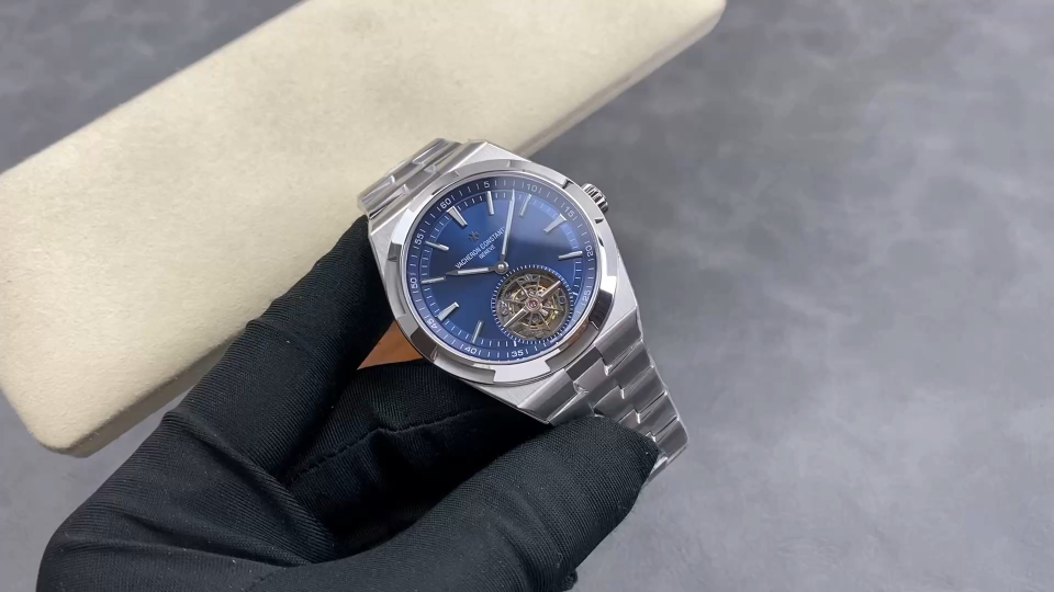 Vacheron Constantin Overseas Stainless steel Blue 42.5X13.5 mm Tourbillon Configuration BF11F8 1:1 Superclone