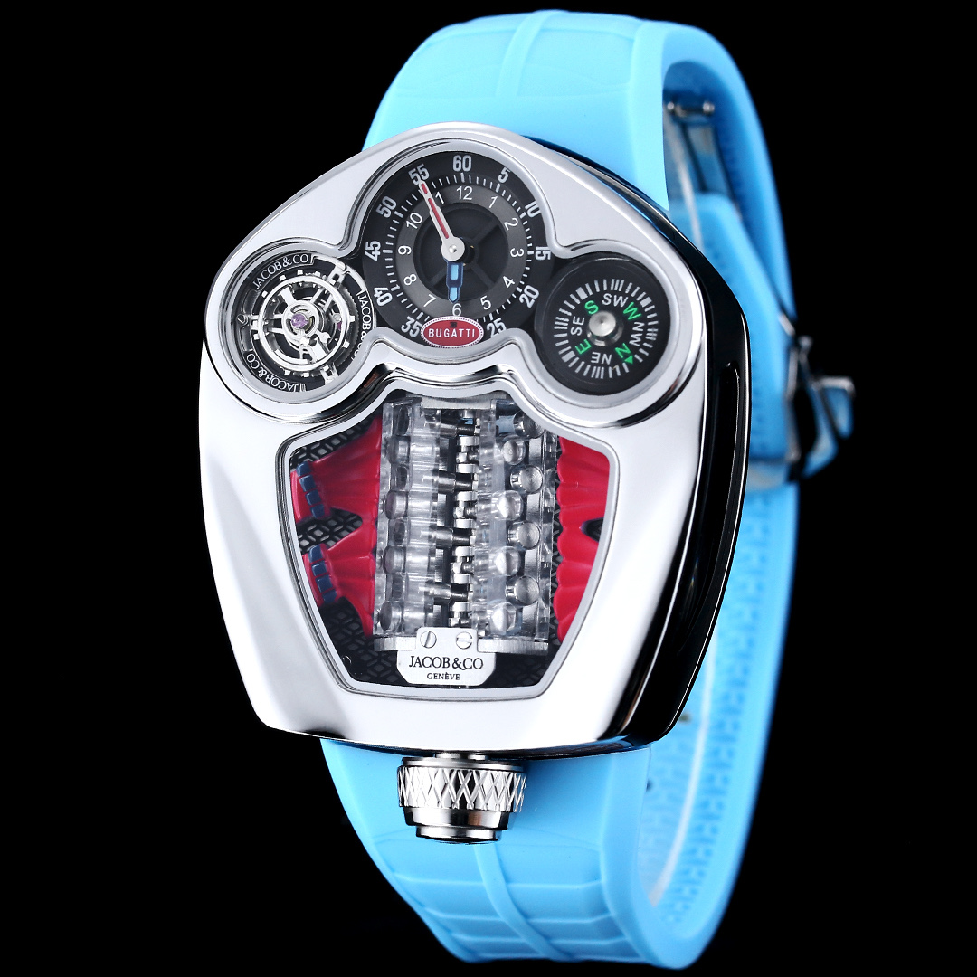 13993-7b50301deb18018a6c540aee3b94ca6982637fb388d8799e6120496055d2699b Jacob & Co. Bugatti Chiron Platinum Tourbillon Configuration 330162 1:1 Superclone