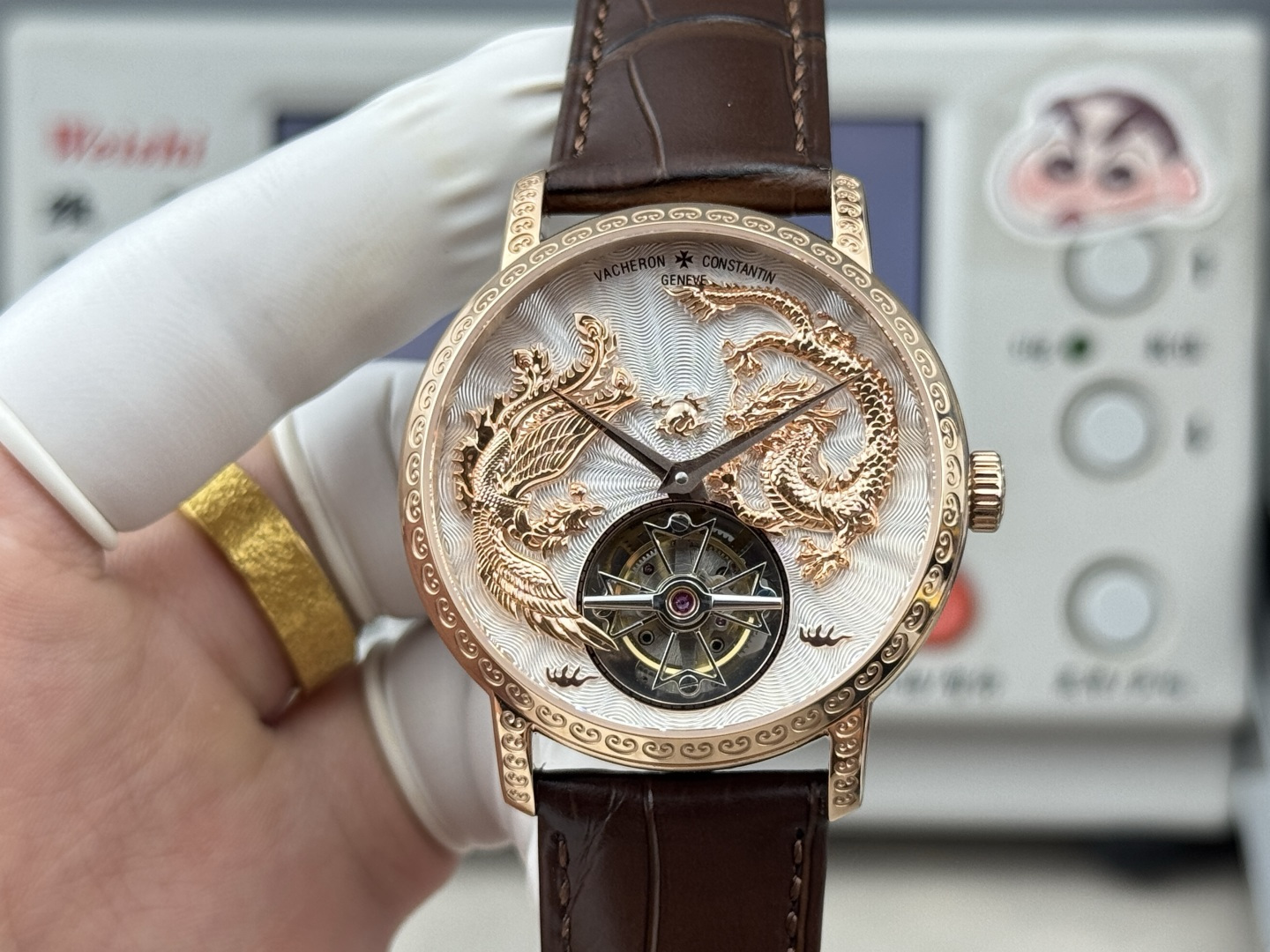 Vacheron Constantin Traditionnelle Rose-gold tone Black dial 41 mm Tourbillon Manual-wind ANT Factory Configuration 3E5548 1:1 Superclone