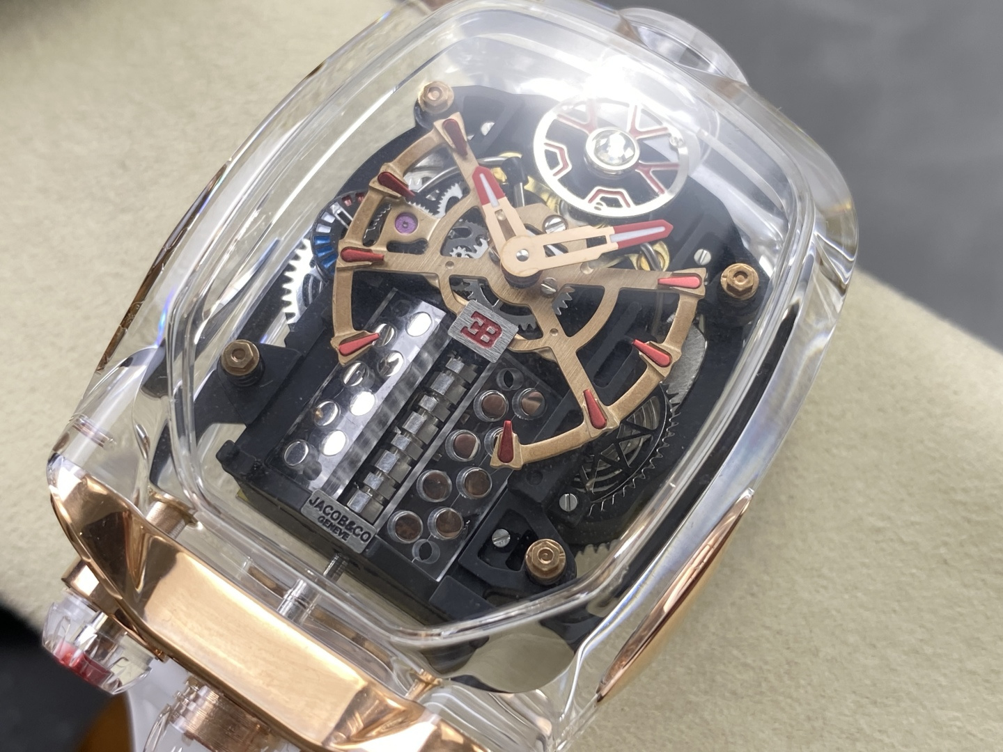 5597-33491408a52ca86a702bde75c6ca88f2138a6f8888b1d640b73ca3a1bfc246c7 Jacob & Co. Bugatti Chiron Platinum Configuration B9D91F 1:1 Superclone