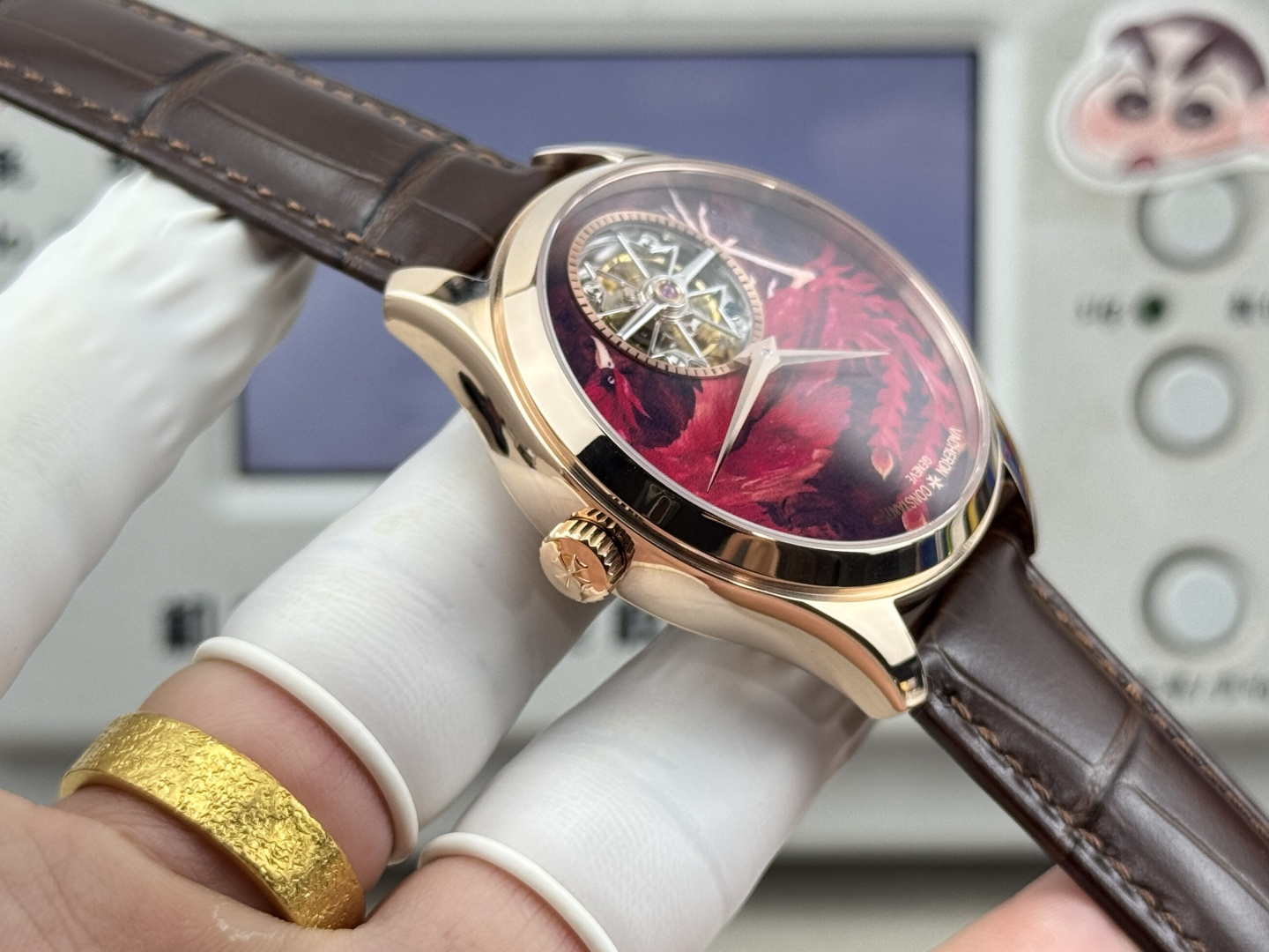 13220-4f08adad4083e19d091ce1a79b430d449eb12c95a5b980fe2f47ca1a72543e58 Vacheron Constantin Overseas 42 mm Tourbillon Manual-wind ANT Factory Configuration 6EB041 1:1 Superclone