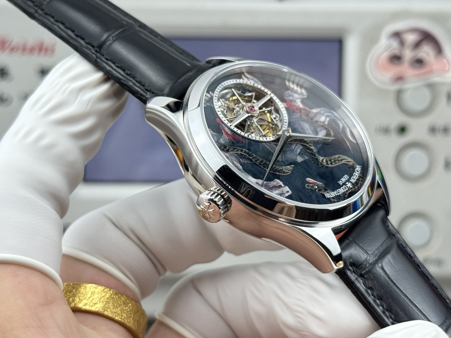14056-89eedacac8a91b9114bd1865f1e4e4010f4b39e9df166559c98cecb1a7b07091 Vacheron Constantin Overseas 42 mm Tourbillon Manual-wind ANT Factory Configuration A196FF 1:1 Superclone