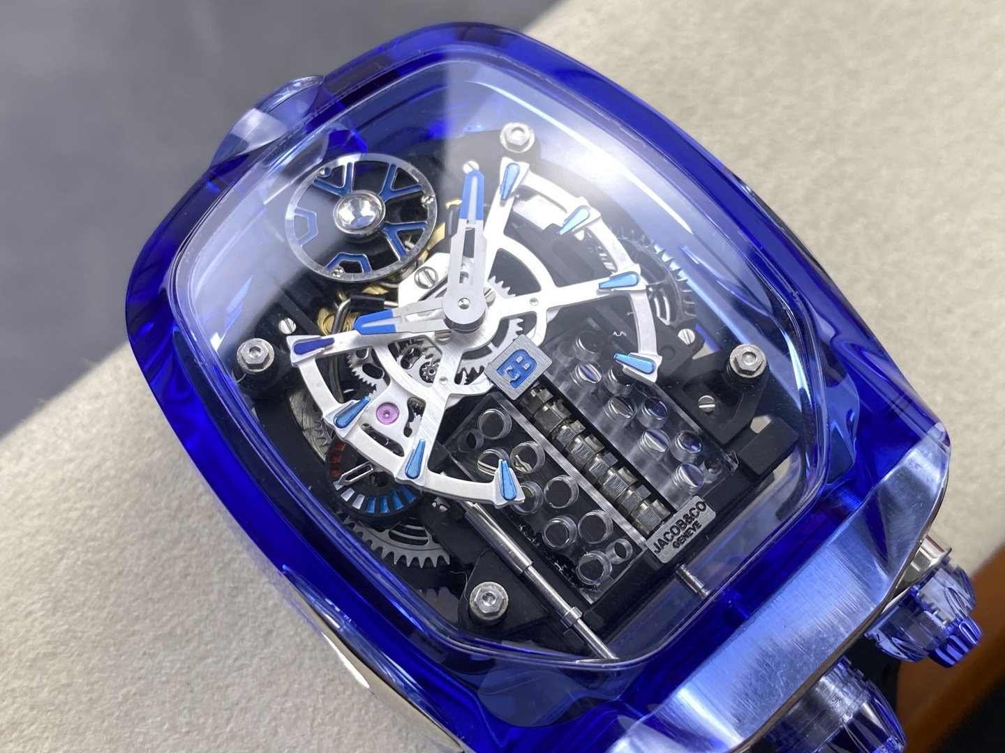 5281-e6ec830ea6f7dfc1bb51f005a457e0c5e1629893002f37eb60bafb797a9dd43f Jacob & Co. Bugatti Chiron Platinum Configuration B6FBD9 1:1 Superclone