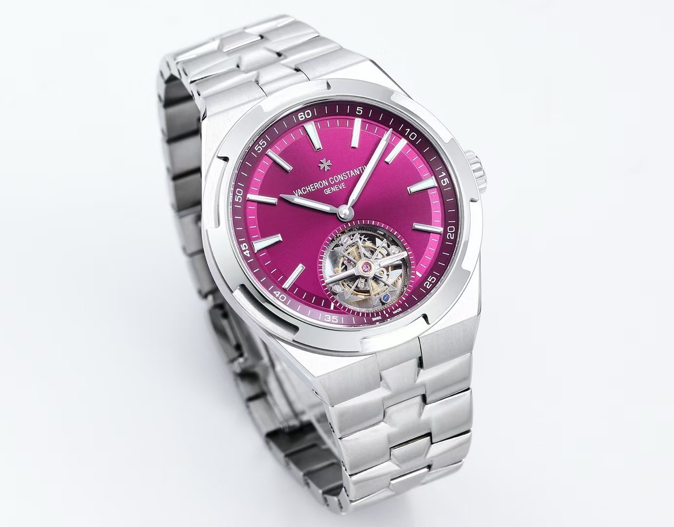 8458-4d30c2affa26a42f5a6de1c4c91ad5284e9a31b7ffe8ae6b89828465eefbdb36 Vacheron Constantin Overseas Stainless steel Blue 42.5X13.5 mm Tourbillon Configuration 5D7513 1:1 Superclone